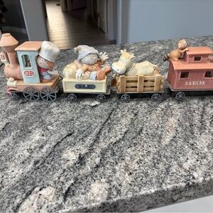 Charming Ceramic Train Figurine Set